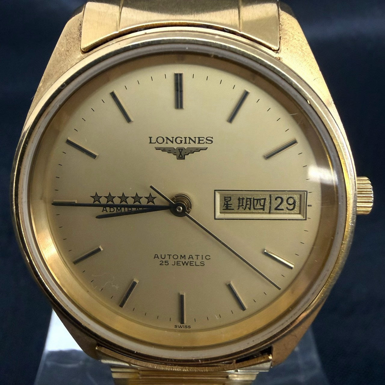 LONGINES Admiral 5 Star L7.634.2 Automatic Day-Date Vintage Watch