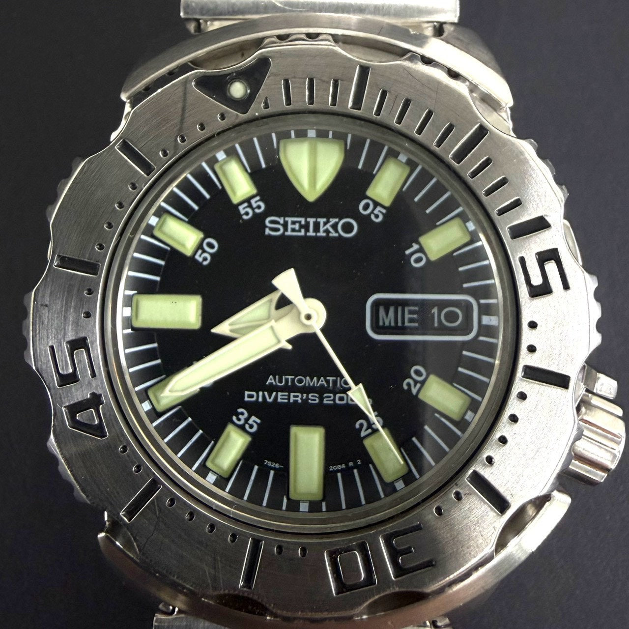 SEIKO Black Monster SKX779 7S26-0350 Automatic Diver's 200m Vintage Watch