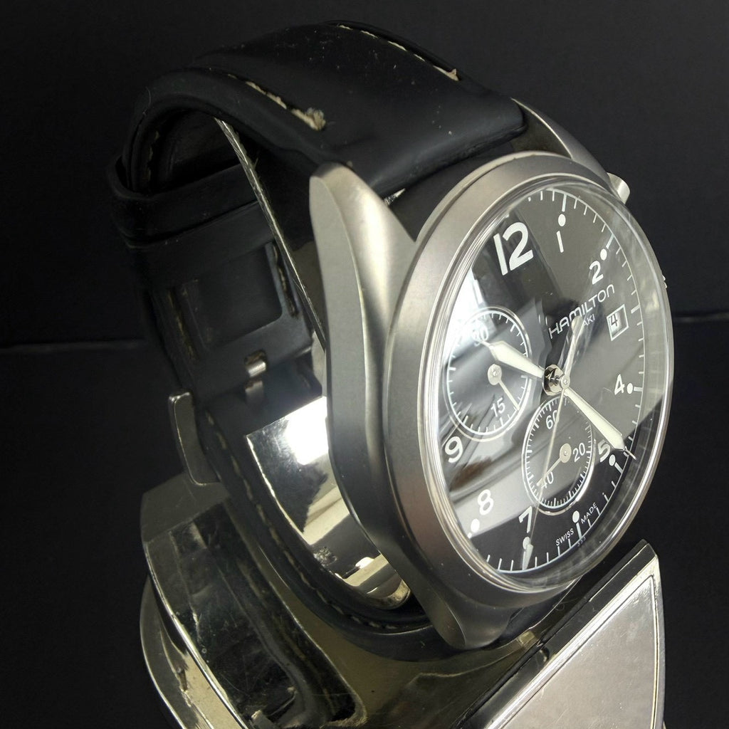HAMILTON Khaki Aviation Pilot Pioneer Chronograph H765520 Quartz Black Dial Swiss Watch